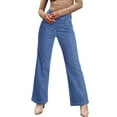 thumbnail image 1 of DOKOTOO Wide Leg Jeans Woman 2024 Flare High Waist Baggy Jeans for Women Stretchy Denim Pants, 1 of 6