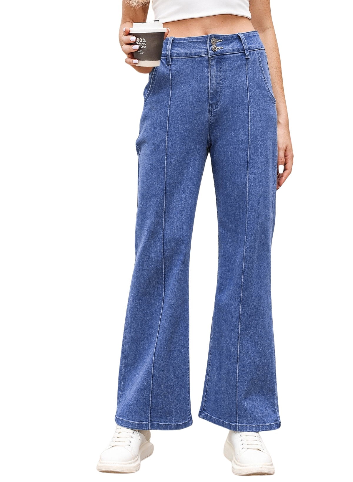DOKOTOO Wide Leg Jeans Woman 2024 Flare High Waist Baggy Jeans for ...