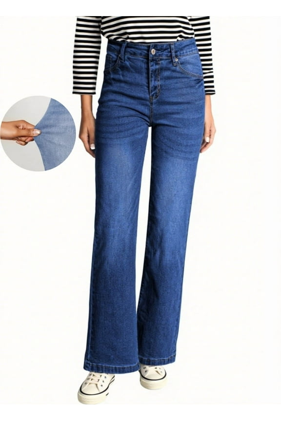 Wide Leg Jeans for Women High Waisted Trendy Strechy Denim Pants Baggy Trouser Jeans