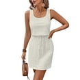 thumbnail image 1 of DOKOTOO Women 2025 Summer Sleeveless Tank Dresses U Neck Shift Casual Party Mini Dress, 1 of 10