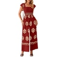thumbnail image 1 of DOKOTOO Womens Jumpsuits Retro Boho Print Casual Fit Wide Leg Jumpsuits and Rompers with Pockets Lightweight Playsuits, 1 of 8