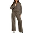 thumbnail image 1 of DOKOTOO 2 Piece Sweatsuits for Women Oversized Fleece Sweatsuits Zip Sweatshirt with Sweatpants Tracksuit with Pockets, 1 of 10