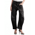 thumbnail image 1 of DOKOTOO Women's Barrel Jeans Baggy High Waisted Vintage Y2K Boyfriend Jeans Loose Ankle Denim Stretch Pants with Big Pockets, 1 of 9