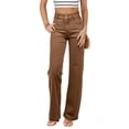 thumbnail image 1 of DOKOTOO Women's Jeans Straight Leg Stretchy Jeans High Waisted Trendy Welt Pockets Loose Wide Leg Denim Pants, 1 of 5