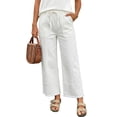 thumbnail image 1 of DOKOTOO Women's Wide Leg Jeans High Waisted Baggy Jeans for Women Stretchy Denim Pants with Drawstring and Big Pockets (Plus Sizes Available), 1 of 7