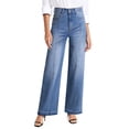 thumbnail image 1 of DOKOTOO Women's Wide Leg Jeans Trendy High Waist Center-Seam Straight Leg Baggy Loose Boyfriend Stretchy Denim Pants, 1 of 9