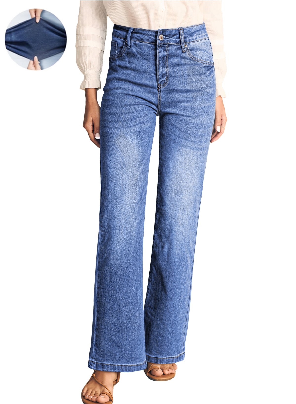 Wide Leg Denim Pants main image 0