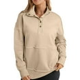 thumbnail image 1 of DOKOTOO Women's Sweatshirts Plus Size Casual Half Button Pullover Sweatshirts Fall Long Sleeve Loose Tops Outfits, 1 of 10