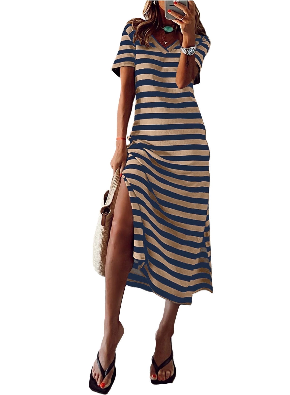 V-neck Cocktail Dress Trina Turk Women's Witty Dress - Off The Shoulder  With Poofy Sleeves & Knee-Length Fit Knee Length Summer Dress