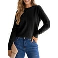 thumbnail image 1 of DOKOTOO Womens Sweaters 2024 Casual Crewneck Long Sleeve Lightweight Pullover Sweater Knit Tops, 1 of 3