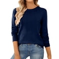 thumbnail image 1 of DOKOTOO Womens Sweaters 2024 Casual Crewneck Long Sleeve Lightweight Pullover Sweater Knit Tops, 1 of 1