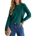 thumbnail image 1 of DOKOTOO Womens Sweaters 2024 Casual Crewneck Long Sleeve Lightweight Pullover Sweater Knit Tops, 1 of 4