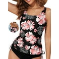 thumbnail image 1 of DOKOTOO Womens Tankini Tops Only Ruched Tummy Control Bathing Suit Top No Bottom, 1 of 8