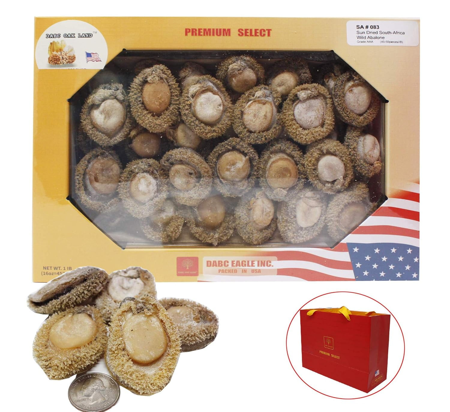 DOL Dried 16OZ=453g Abalone Baoyu from South Africa,Dried Seafood Jerky