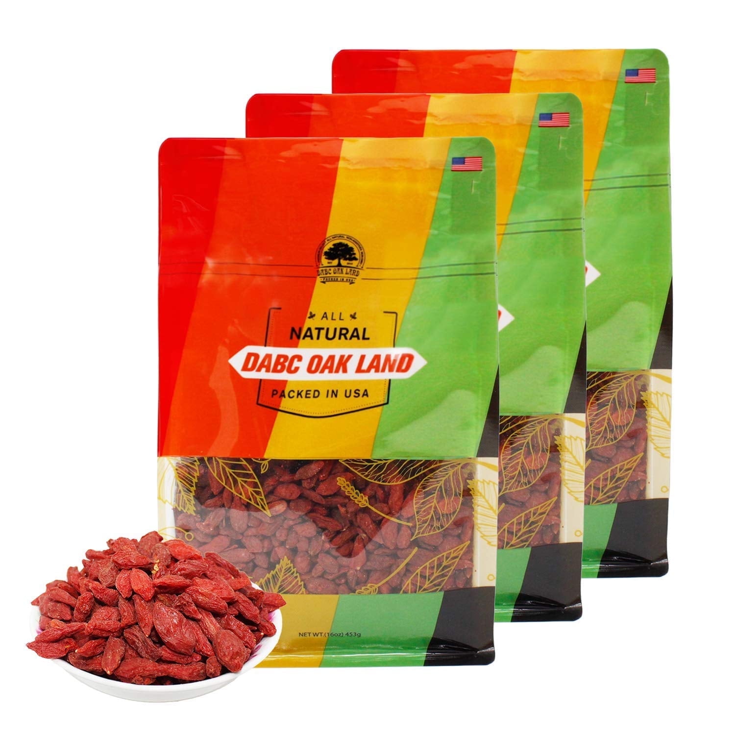 DOL Dried Goji/Red Medlar 100% fruit Meat Goji/Lycium Barbarum 曬乾紅枸杞 3LB/3 Bags