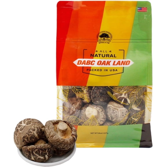 DOL Dried Small Flower Mushroom & Premium Grade Dried Shiitake Mushrooms 實惠包裝 8oz.(227g.)