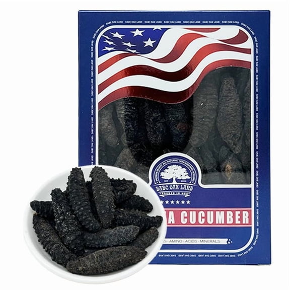 DOL Sea Cucumber Wild Caught,Sun Dried Atlantic Black Pin Supplement All Natural Nutritious Small 8oz box
