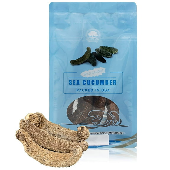 DOL Wild Alaska Red Sea Cucumber  Dried Sea Cucumber- in Bag (Medium 8oz/bag)