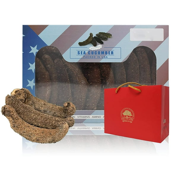 DOL Wild Alaska Red Sea Cucumber  Dried Sea Cucumber- in Box (Small 16oz/box)
