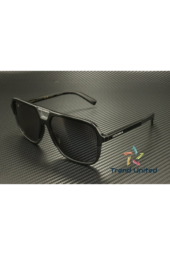 DG 4354 Plastic Unisex Square Polarized Sunglasses Black 61mm Adult