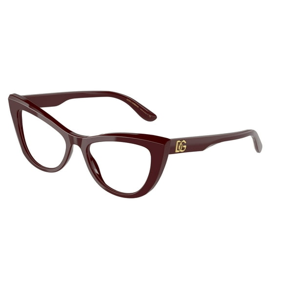DOLCE & GABBANA DG3354 3091 Bordeaux Cat Eye  Eyeglasses 54mm