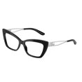 thumbnail image 1 of DOLCE & GABBANA DG3375B 501 Black Demo Lens 55 mm Women's Eyeglasses, 1 of 1