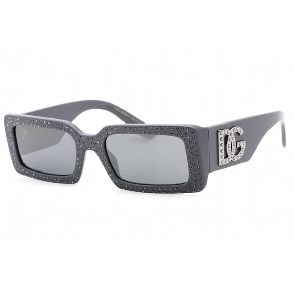 DOLCE & GABBANA DG4447B 30906G Grey Grey Mirror Black 53 mm Women's Sunglasses