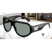 DOLCE & GABBANA DG4481 3440 1 Striped Grey Grey 47 mm Mens Sunglasses