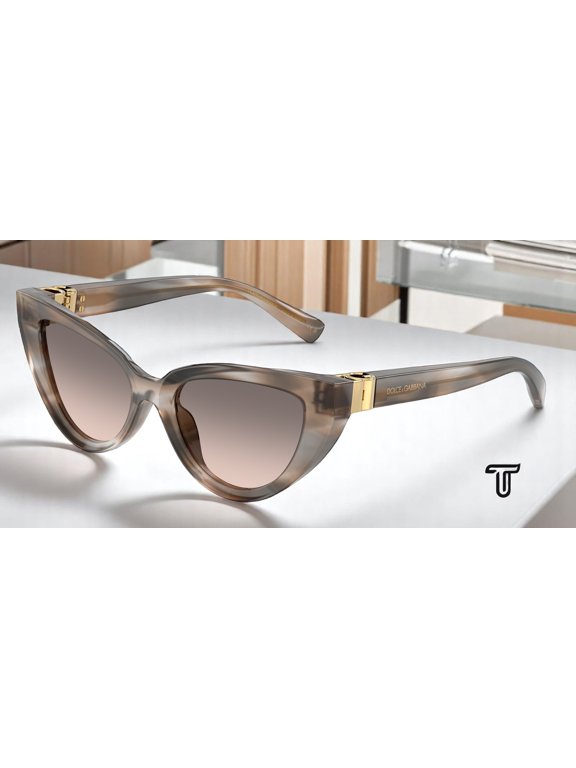 DOLCE & GABBANA DG4497 34493B Striped Grey Pink Grad Grey 52 Women's Sunglasses