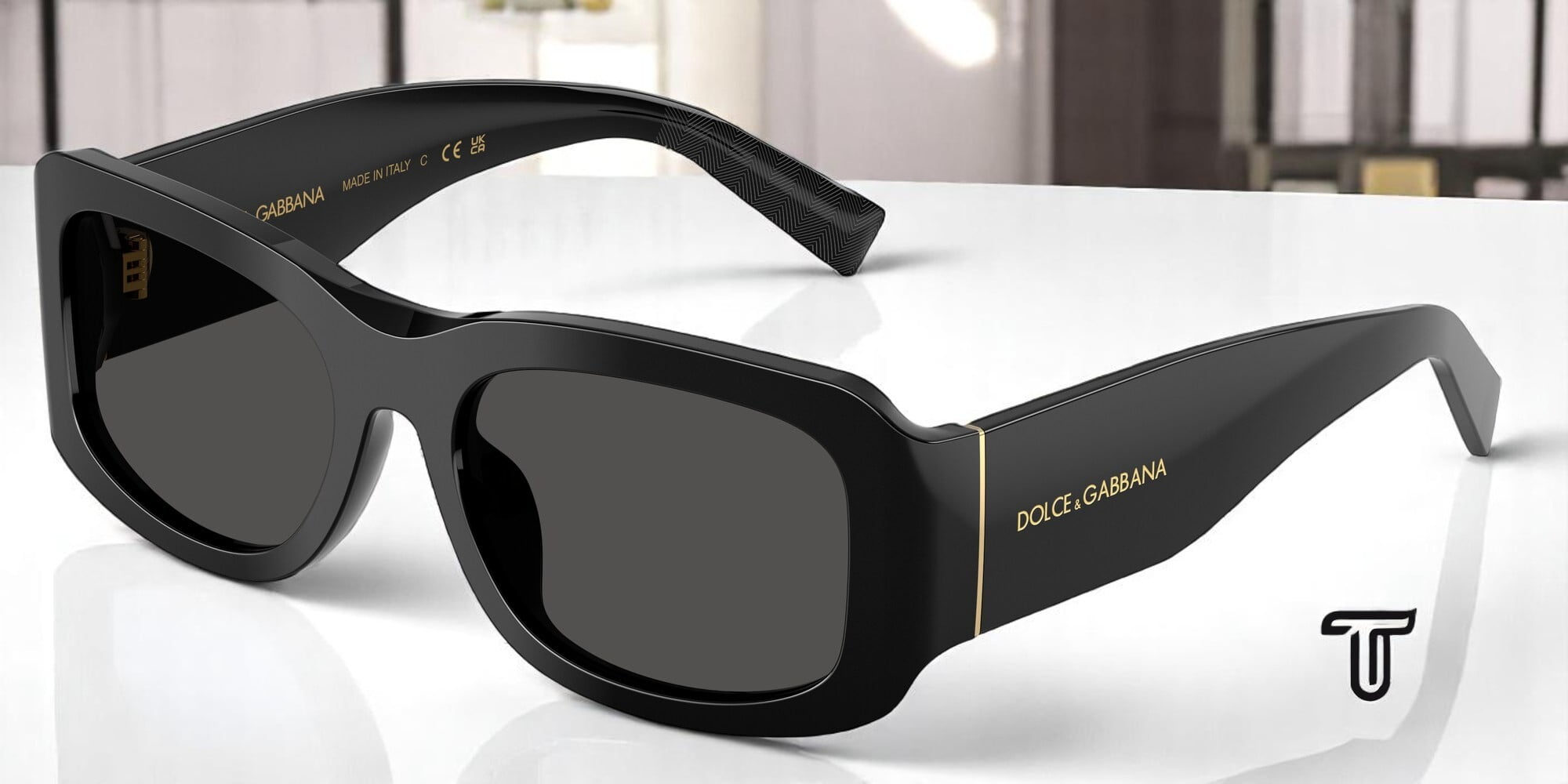 DOLCE & GABBANA DG4503 501 87 Black Dark Grey 57 mm Men's Sunglasses