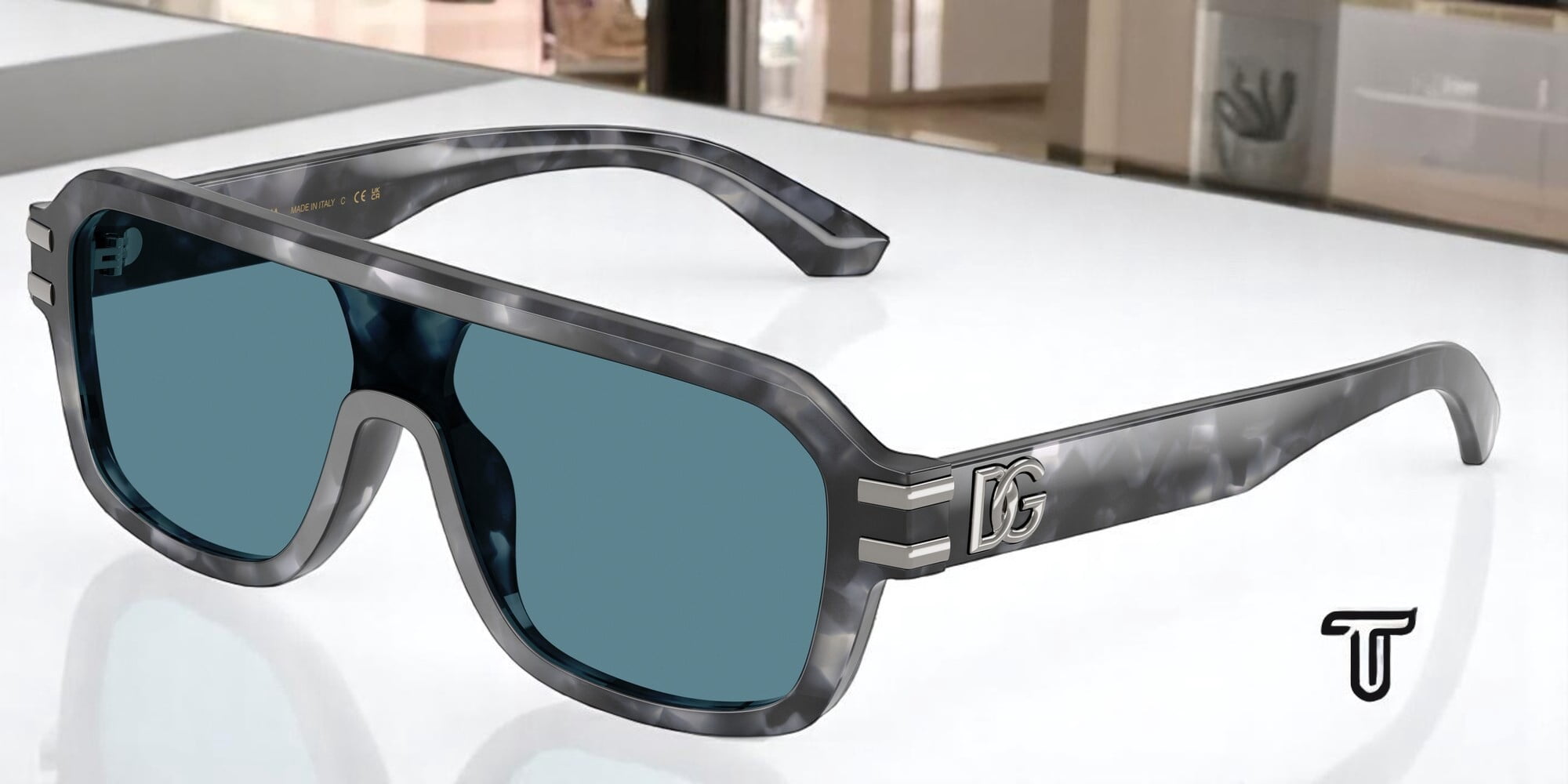 Dolce & Gabbana DG 4507 3445/1 Grey Havana Plastic Pilot Sunglasses Grey Lens 0DG4507__25256G__P21__noshad__  main image 4