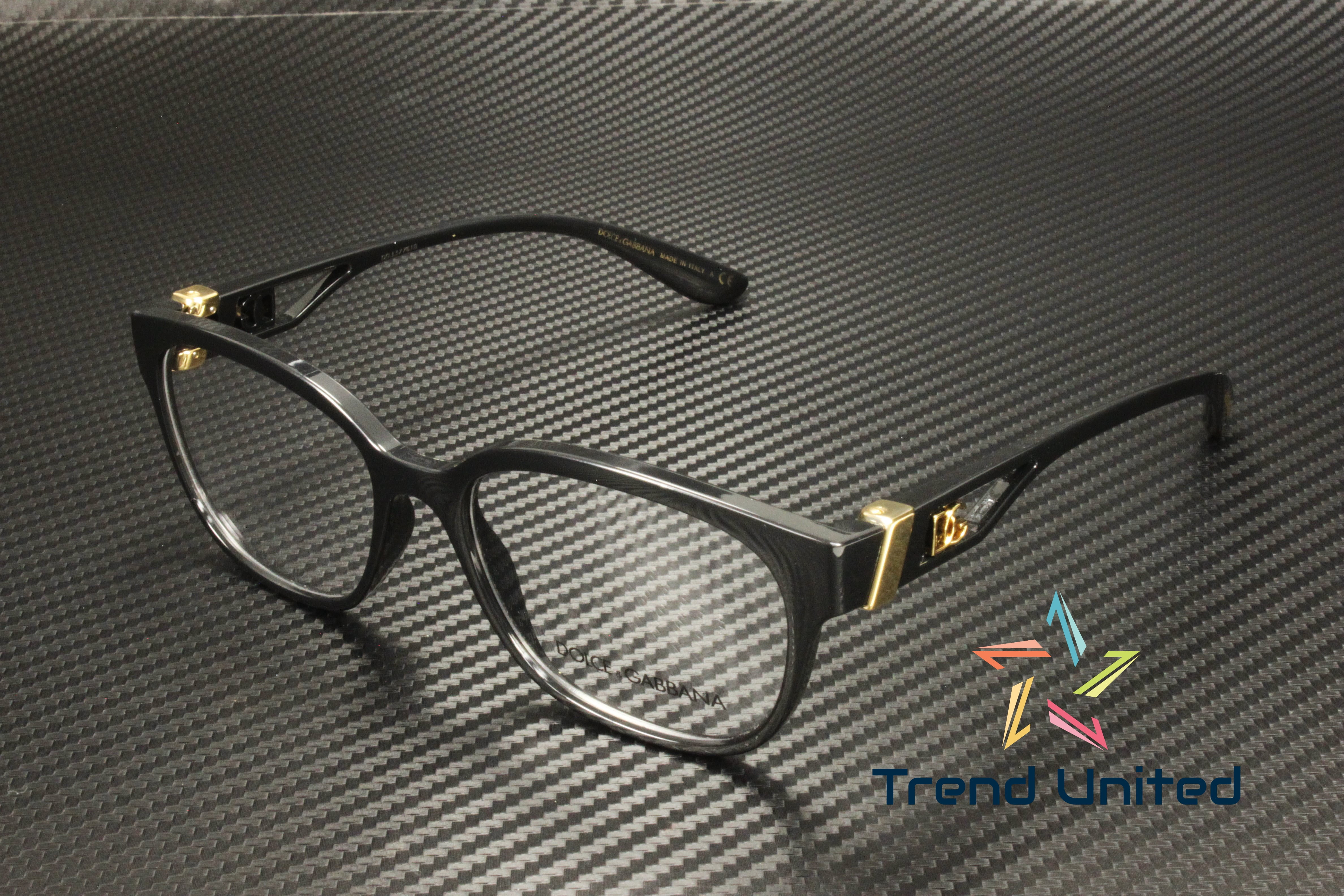 Dolce & Gabbana Black and Gold Glasses DG5066 Amazon.com: Dolce & Gabbana MONOGRAM DG 5066 Black 54/17/140  main image 4