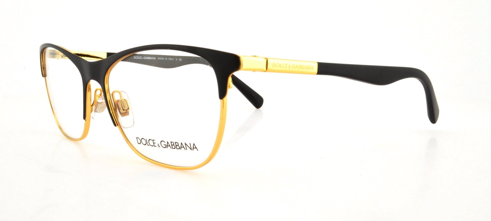 DOLCE & GABBANA Eyeglasses DG 1246 1220 Matte Black Gold  display picture 2