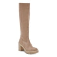 thumbnail image 1 of DOLCE VITA Womens Beige 1" Platform Chunky Lug Sole Waterproof Padded Slip Resistant Corry H20 Round Toe Block Heel Zip-Up Leather Dress Boots 7, 1 of 4