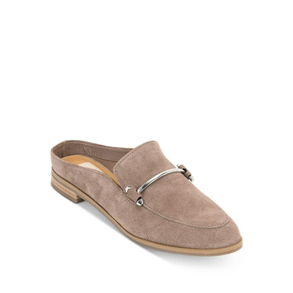 DOLCE VITA Womens Brown Metallic Bar Padded Cheri Round Toe Block Heel Slip On Leather Mules 10