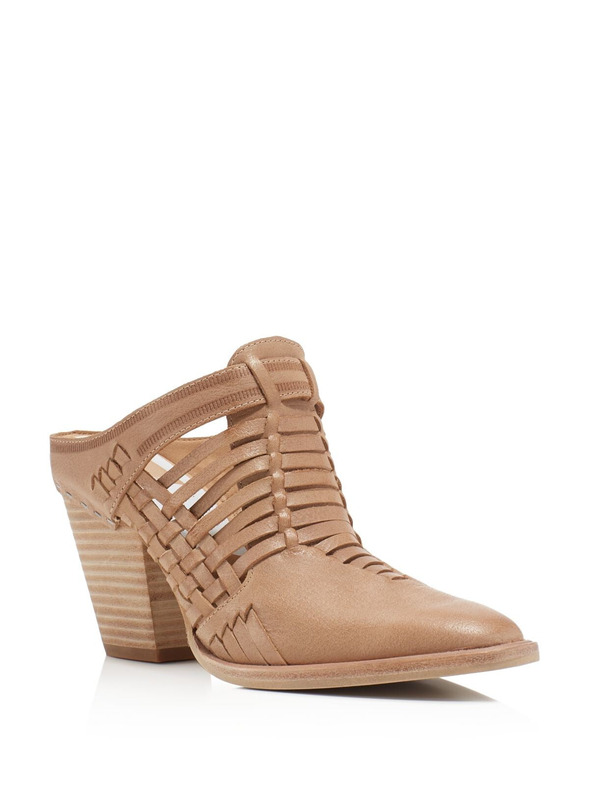 DOLCE VITA Womens Camel Brown Mule Heeley Almond Toe Block DOLCE VITA Womens Camel Brown Mule Heeley Almond Toe Block