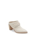 thumbnail image 1 of DOLCE VITA Womens Ivory Padded Braided Serla Pointed Toe Block Heel Slip On Leather Heeled Mules Shoes 8.5 M, 1 of 8