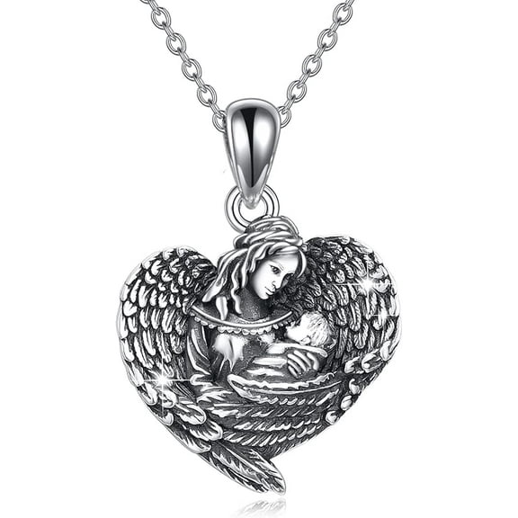 DOLIOX Mother Daughter Necklace 925 Sterling Silver Mother's Day Gift Mother Necklace I Love You Mom