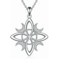 thumbnail image 1 of DOLIOX Nudo De Bruja Plata 925 Original Witches Knot Necklace for Women Men Sterling Silver Witch Knot Pendant Witchy Jewelry Gift for Women, 1 of 10