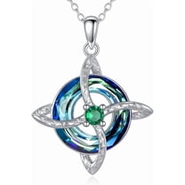 DOLIOX Nudo De Bruja Plata 925 Original Witches Knot Necklace for Women Men Sterling Silver Witch Knot Pendant Witchy Jewelry Gift for Women