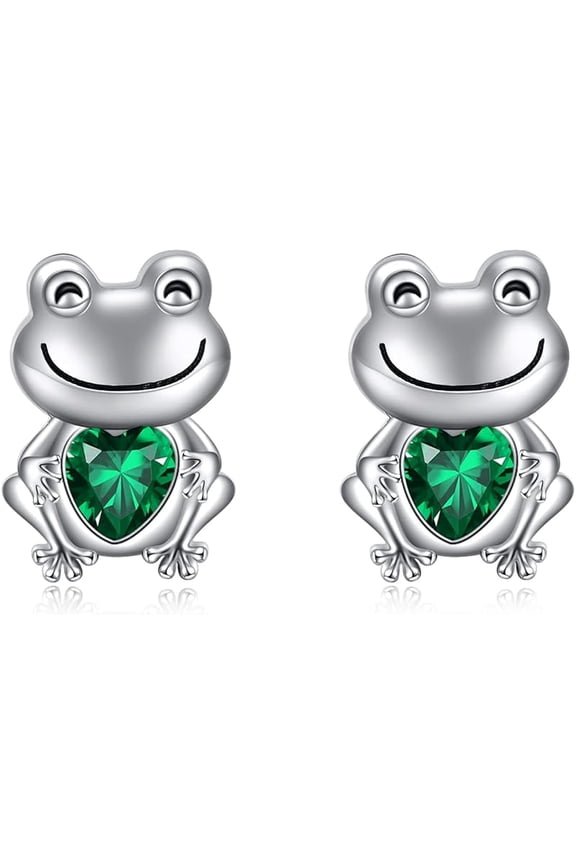 Sterling Silver Cute Animal Stud Earrings for Women Ladybug/Fox/Dinusaur/Frog Earrings Jewelry Gifts