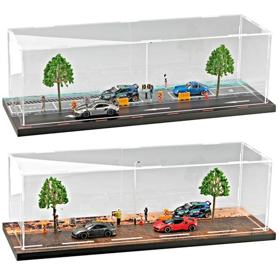 DOLITY 1:64 Scale Model Car Display Case Car Garage Display Case for Room S Home corner