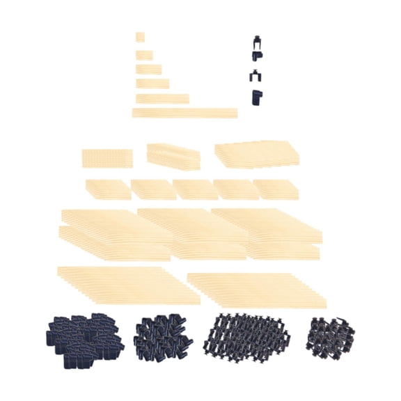 DOLITY 1008x Wooden Building Blocks with Rotating Fittings Construction Toy for Kids