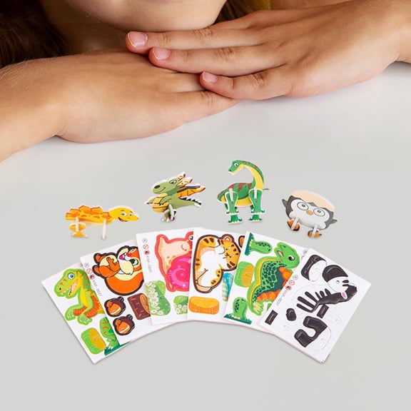 DOLITY 10Pcs Themed 3D Jigsaws Puzzles Creativity Imagination Shape Matching Puzzle for