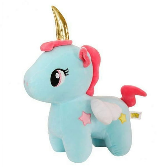 DOLITY 2-6pack Cute Rainbow Plush Figurine Soft Toys for Kids Gifts Blue 10cm 4 Pcs