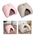 thumbnail image 1 of DOLITY 2x Soft Cave Pet Bed Dog Tent Self-Heating Washable Non-Slip Nest Cat Warm House Pink S Gray L, 1 of 8
