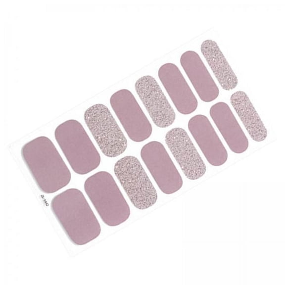 DOLITY 2x16 Pieces Cured Gel Nail Strips Self Adhesives Gel Nail Wrap Stickers Decals D