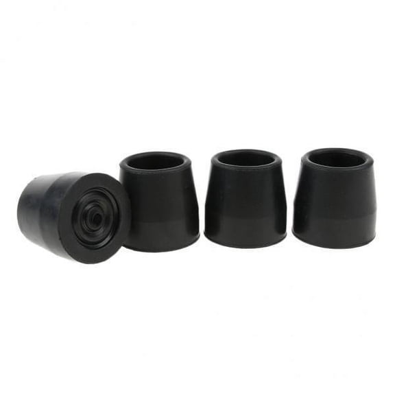 DOLITY 3x4 Pieces Ferrule Rubber Tips Bottom End Protector Black 3 Pcs