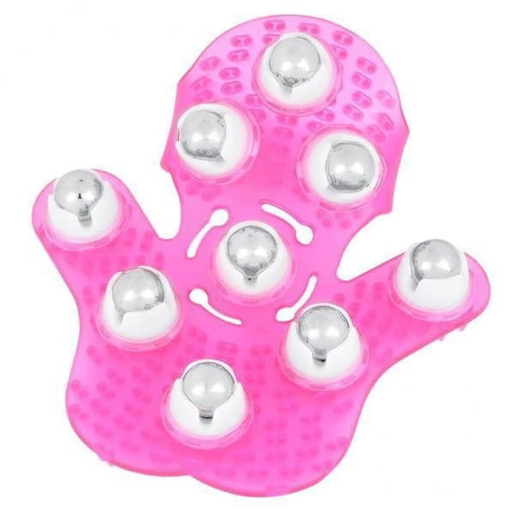 DOLITY 3xPalm 9 Balls Body Massager Massage Glove Hand Held Stress Red