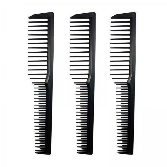 DOLITY 4X Carbon Fibre Barber Comb Salon Styling Comb Tools Black Lightweight